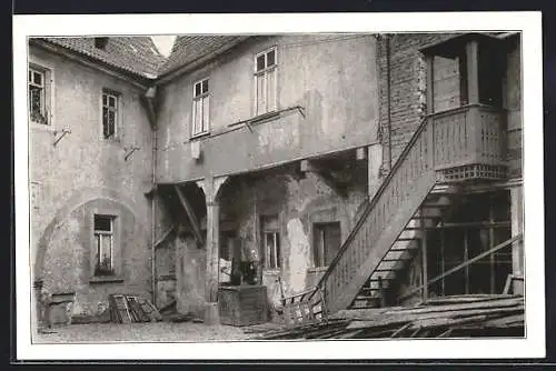 AK Schweinfurt, Innenansicht Metzgergasse 16