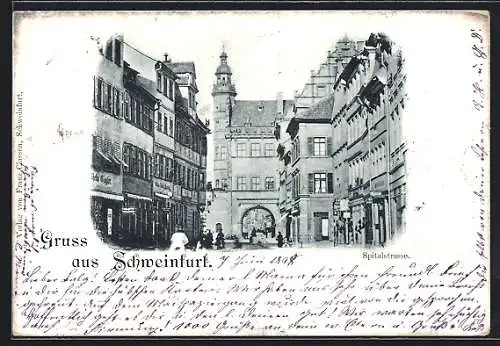 AK Schweinfurt a. M., Spitalstrasse