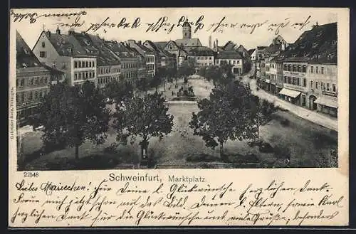 AK Schweinfurt a. M., Marktplatz