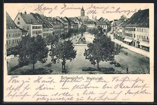 AK Schweinfurt a. M., Marktplatz