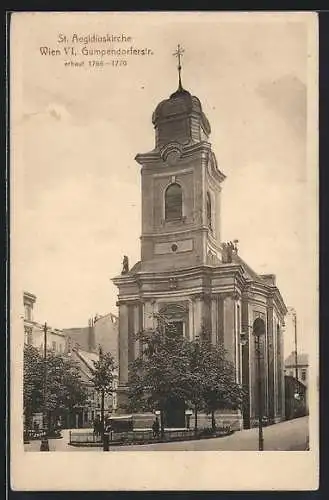 AK Wien, St. Aegidiuskirche, Gumpendorferstrasse