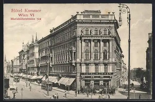 AK Wien, Hotel Kummer, Mariahilferstrasse 71a