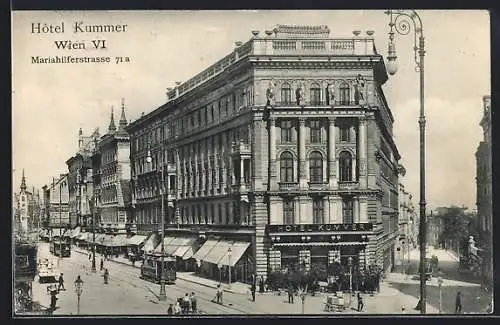 AK Wien, Hotel Kummer, Mariahilferstrasse 71a