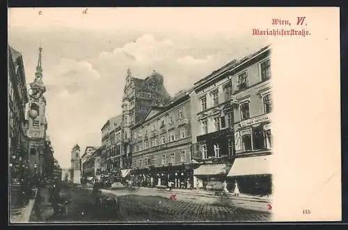 AK Wien, Ladengeschäfte in der Mariahilferstrasse