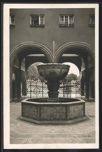 AK Wien, Gemeindebau, Wurzbachgasse, Brunnen