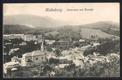 AK Kalksburg, Panorama mit Konvikt