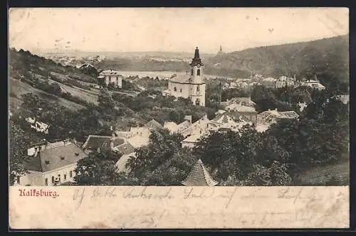 AK Kalksburg, Totalansicht mit Blick zur Kirche