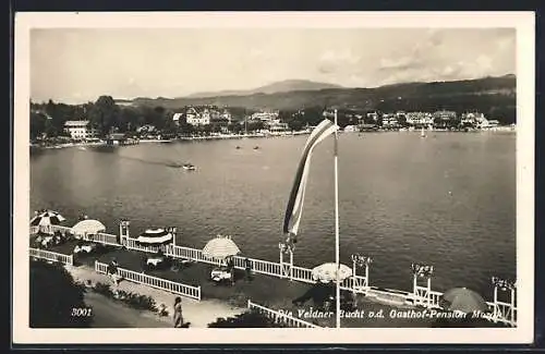 AK Velden / Kärnten, Veldner Bucht von Gasthof aus gesehen