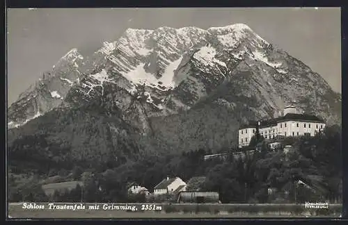 AK Steinach-Irdning / Steiermark, Schloss Trautenfels mit Grimming