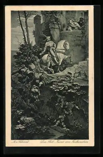 Künstler-AK Moritz von Schwind: Der Ritt Kunos von Falkenstein