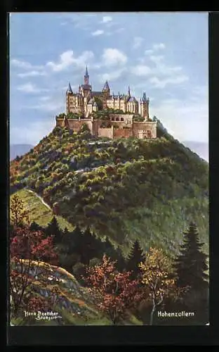 Künstler-AK Hans Boettcher: Burg Hohenzollern