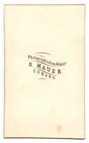 Fotografie S. Mauer, Coburg, Eleganter junger Mann in Anzug vor Kulisse