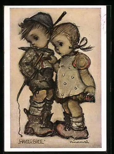 Künstler-AK Hummel: Hansl u. Gretl