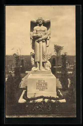 AK Lens, Kriegsgräber, Loretto Denkmal auf dem Korpsfriedhof