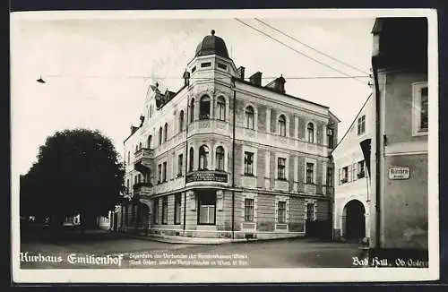 AK Bad Hall /Ob.-Österr., Restaurant Kurhaus Emilienhof