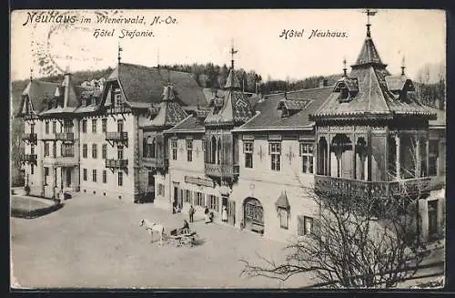 AK Neuhaus im Wienerwald, Hotel Stefanie und Hotel Neuhaus