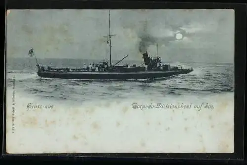 AK Torpedo-Divisionsboot auf See