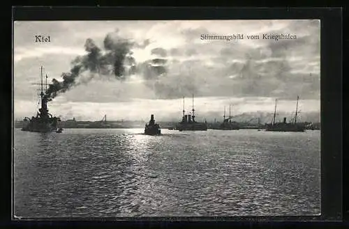 AK Kiel, Stimmungsbild vom Kriegshafen
