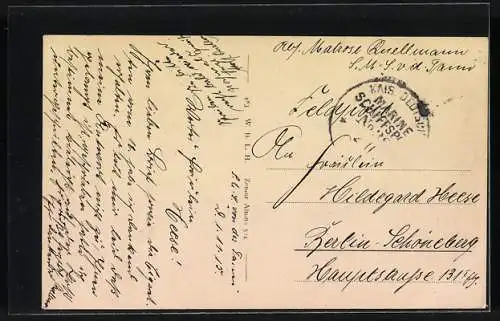 Künstler-AK Torpedoboot auf hoher See