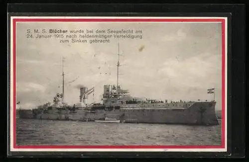 AK SMS Blücher, versenkt am 24. Januar 1915