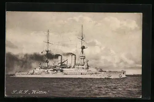 AK SMS Wettin in Fahrt