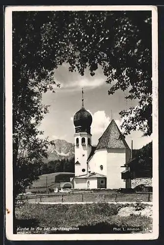 AK Au / Berchtesgaden, Blick auf Kirche