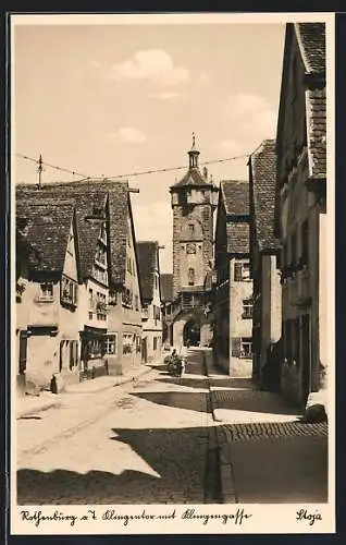 AK Rothenburg / Tauber, Klingentor mit Klingengasse