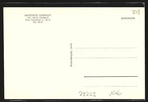 AK Hornshof ü. Celle, Raststätte Hornsdorf, Innenansichten