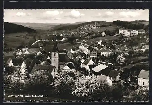 AK Hüttlingen / Württ., Ortsansicht mit Blick ins Land