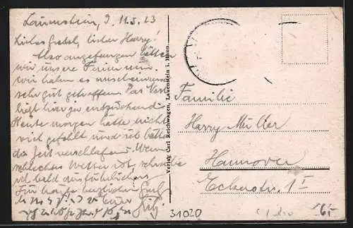 AK Lauenstein / Hannover, Blick nach dem Ort