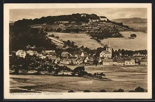 AK Reichelsheim / Odenwald, Blick zum Ort