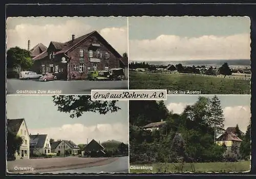 AK Rehren / Auetal, Gasthaus Zum Auetal, Obersburg, Ortsmitte