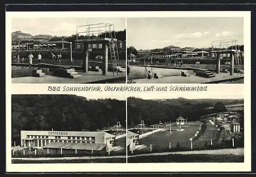 AK Bad Sonnenbrink, Obernkirchen, Luft- und Schwimmbad, Mehrfachansicht