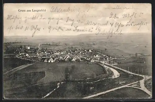 AK Langenfeld / Pyrmont, Teilansicht mit Strassenpartie