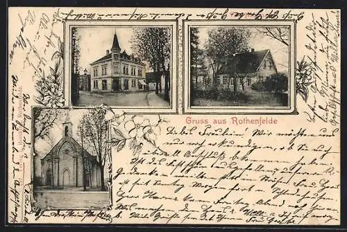 AK Rothenfelde / Bad, Villa Hackmann, Evangelische Kapelle, Gebäudeansicht