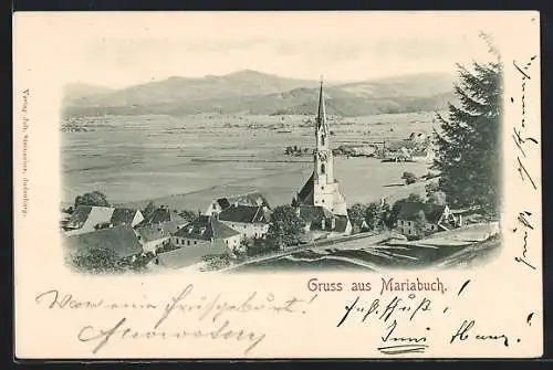 AK Weisskirchen in Steiermark, Mariabuch, Blick auf die Kirche