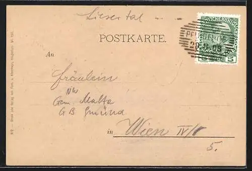 Künstler-AK Malta, Gasthof Pflüglhof im Maltathal