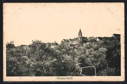 AK Rosenfeld / Württ., Ortsansicht mit Kirche