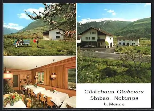 AK Naturns /Vinschgau, Staben, Gästehaus Gluderer, Bes. Fam. L. Gluderer