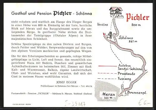 AK Schönna bei Meran, Restaurant und Pension Pichler