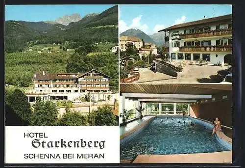 AK Schenna b. Meran, Hotel Starkenberg, Verdinserstrasse 10