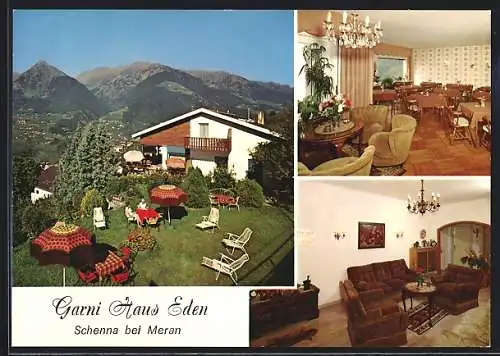 AK Schenna b. Meran, Hotel Haus Eden, St. Georgenstrasse 25