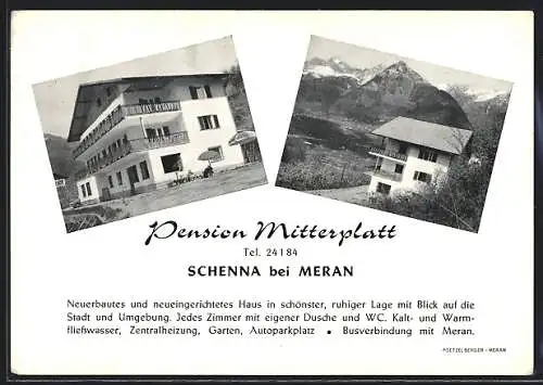 AK Schenna b. Meran, Pension Mitterplatt