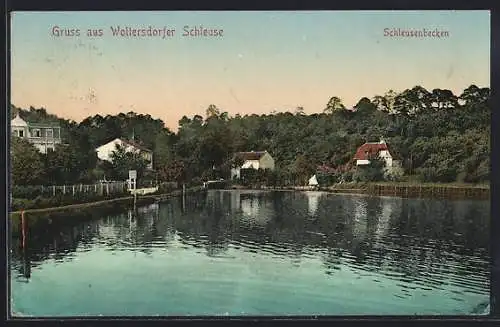 AK Woltersdorf / Erkner, Schleusenbecken