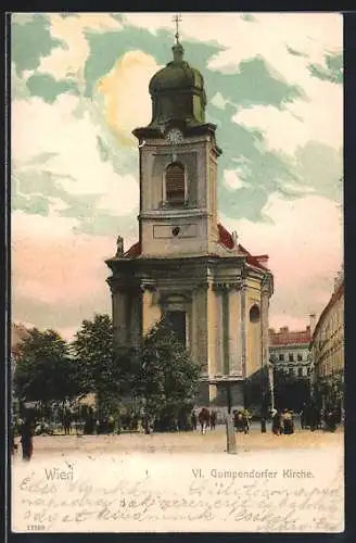 Lithographie Wien, Gumpendorfer Kirche
