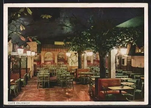 AK Wien, Cafe Palmhof, Mariahilferstrasse 135, Inh. G. Raisinger