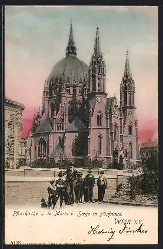 AK Wien, Fünfhaus, Pfarrkirche zur heiligen Maria von Siege