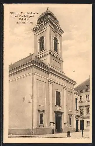 AK Wien, Pfarrkirche z. hl. Dreifaltigkeit, Reindorfgasse, erbaut 1787-1789