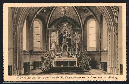 AK Wien, Hacking, Altar in der Institutskapelle der Fr. Fr. Dominikanerinnen
