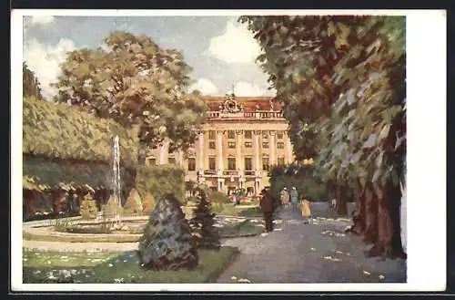 Künstler-AK Wien, Schönbrunn, Kammergarten